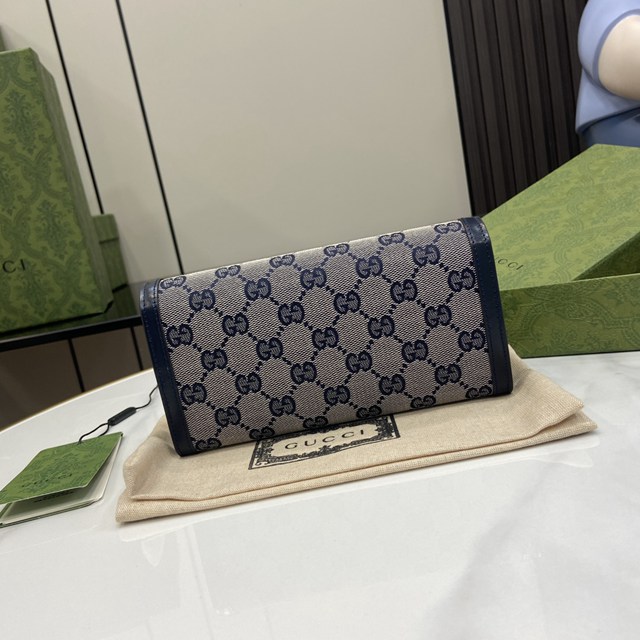 gucci專櫃2024新款帆布錢包錢夾 古馳Luce系列長夾錢包 jcp2355